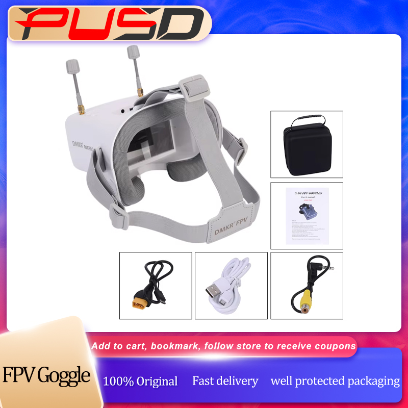Okulary FPV 008D PRO Białe z D – Drone Battery Adapter recenzja i cena